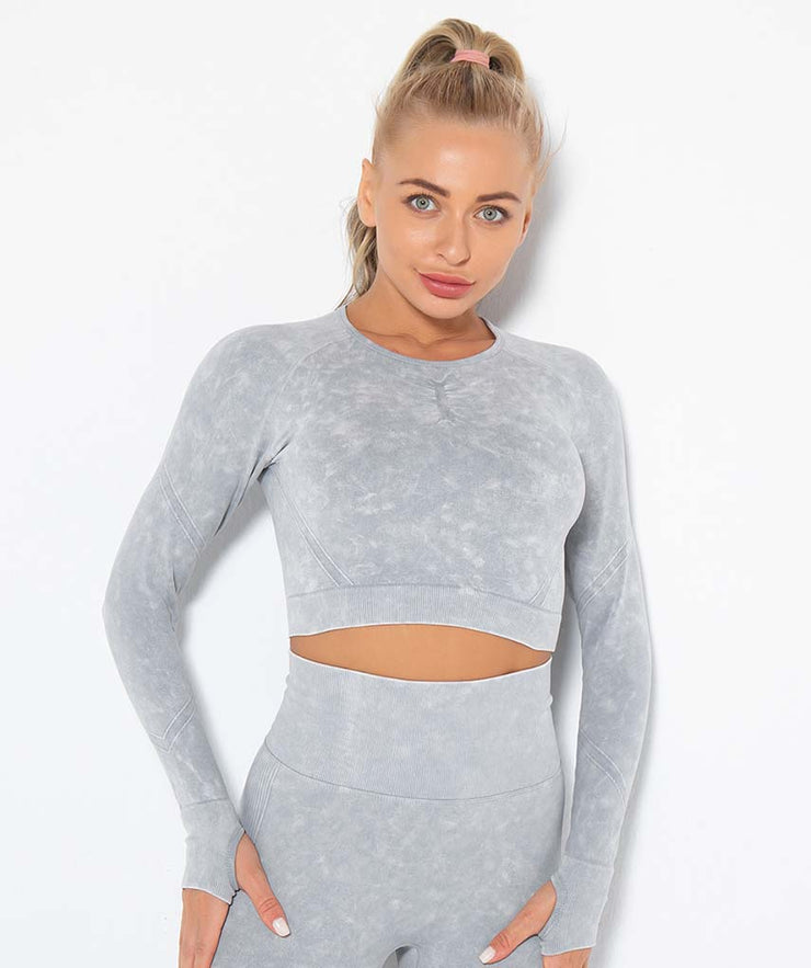 Momentum Long Sleeve Crop Top