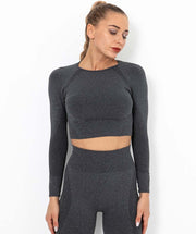 Power Long Sleeve Crop Top