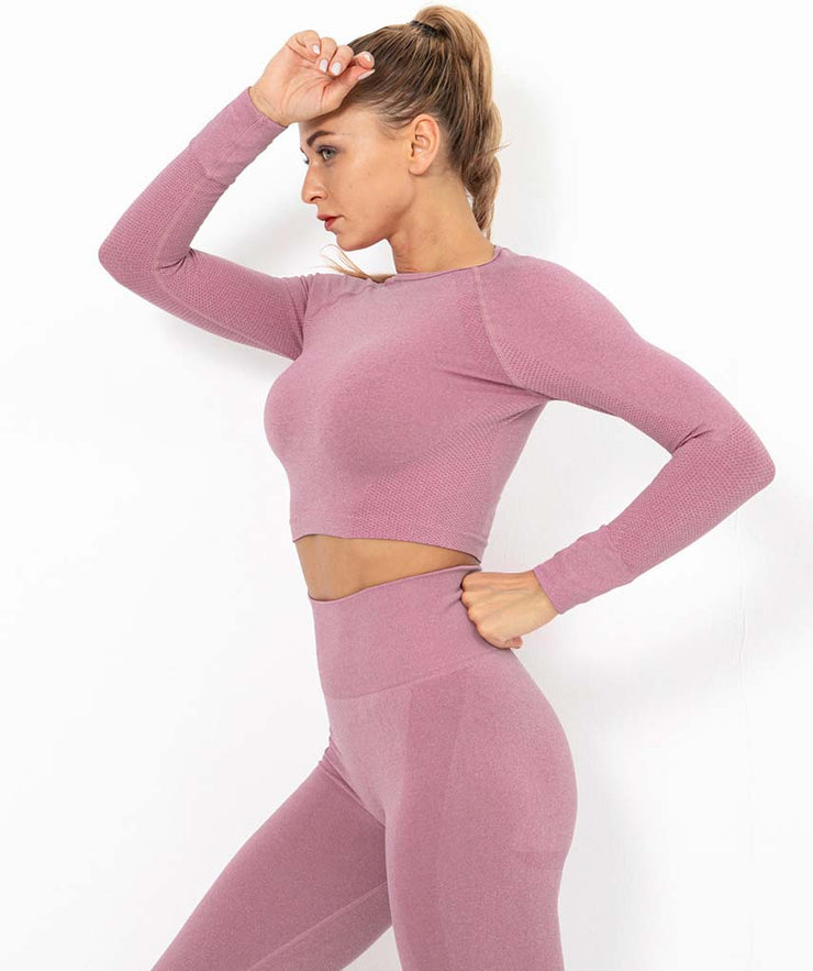 Power Long Sleeve Crop Top