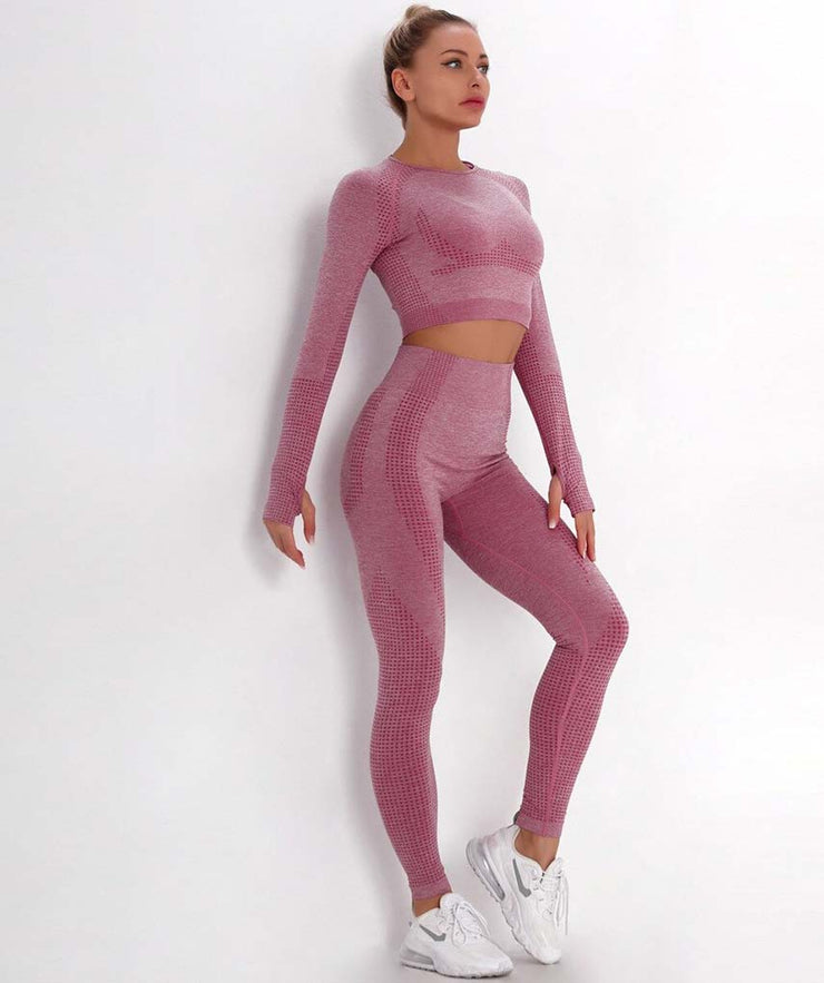 Focus Long Sleeve Crop Top