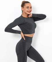 Power Long Sleeve Crop Top