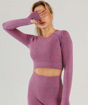 Electric Long Sleeve Crop Top