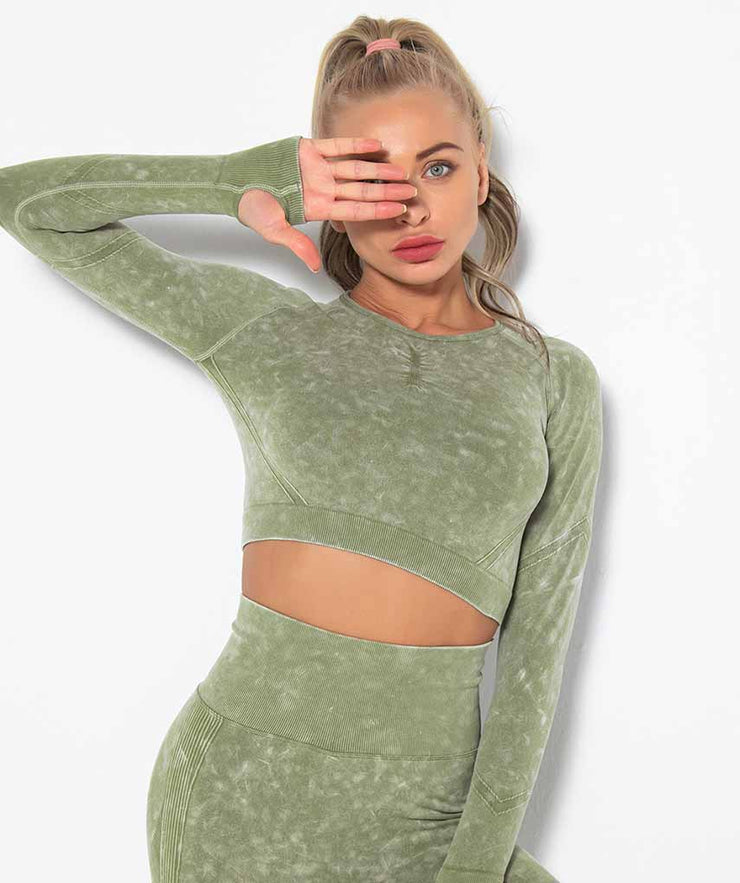 Momentum Long Sleeve Crop Top