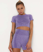 Focus Short Sleeve Crop Top