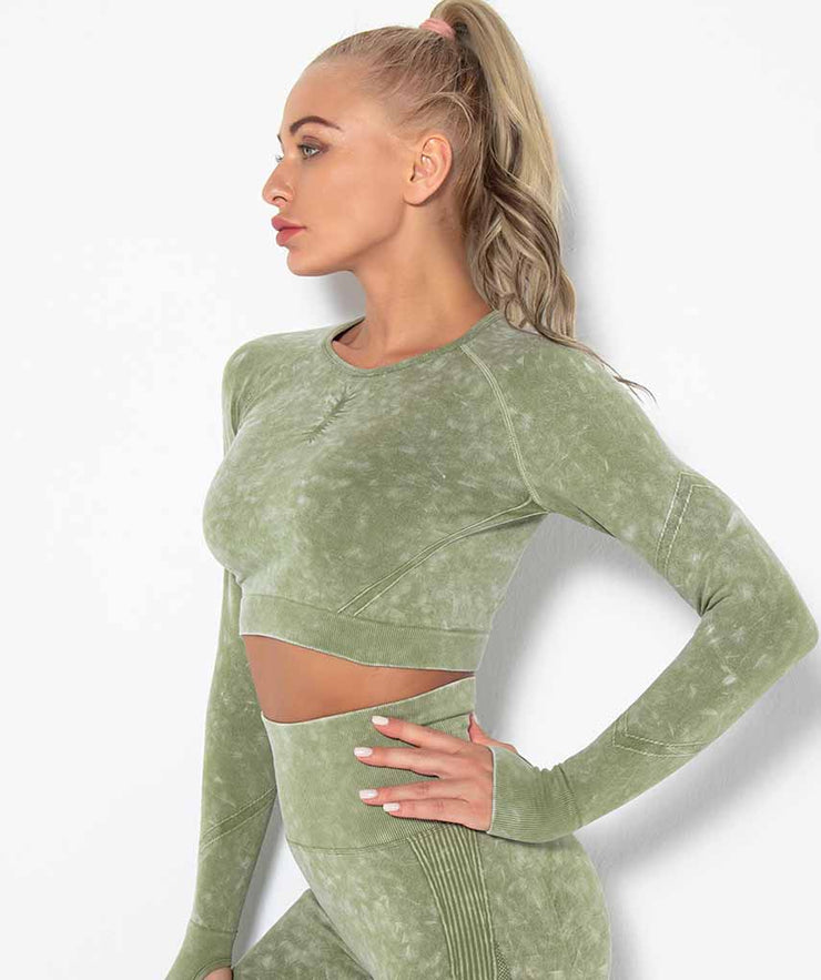 Momentum Long Sleeve Crop Top