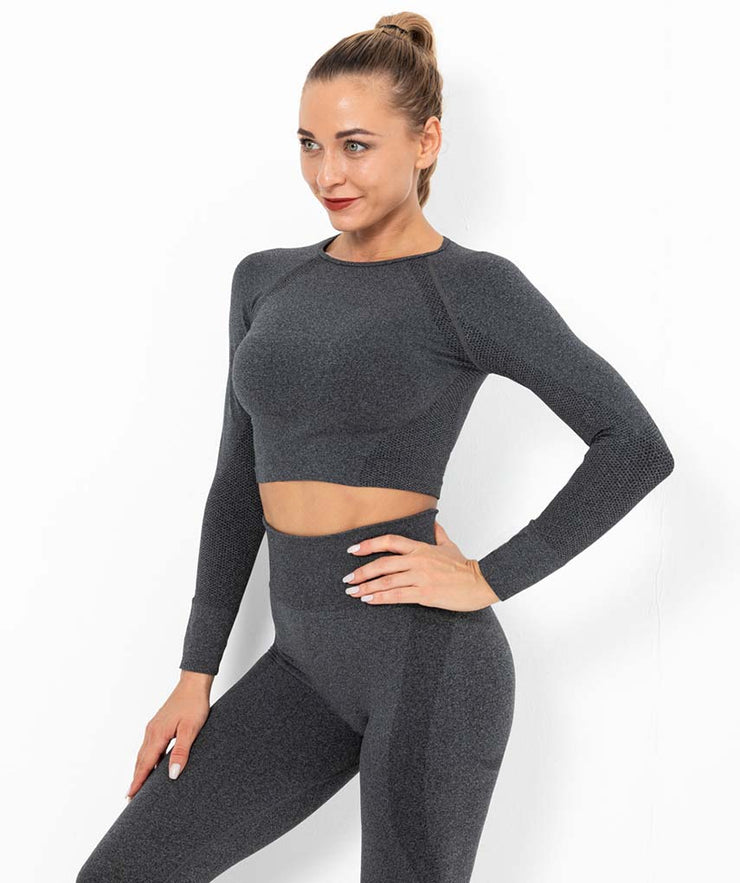 Power Long Sleeve Crop Top